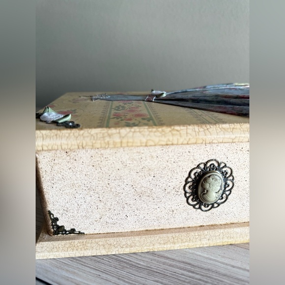 Floral Wooden Decorative Jewelry Box - Picture 7 of 9